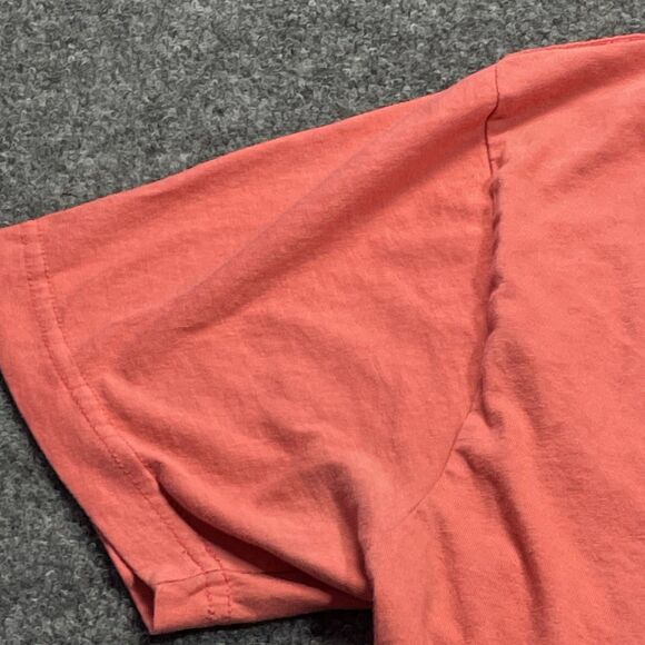 QUICKSILVER Shirt Mens Large Red Mountain & Wave Board Shorts Tee Crew Neck Lg - Picture 5 of 10